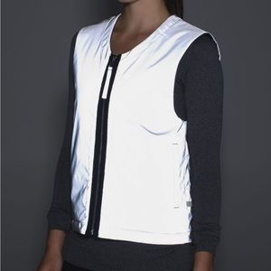 Lululemon Reflective Reversible Quilted Pocketed Running Vest XS EUC